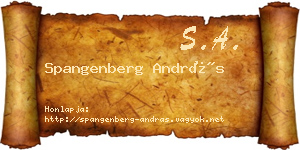 Spangenberg András névjegykártya